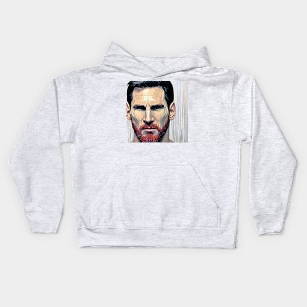 Cartoon-like Messi Kids Hoodie by bogfl